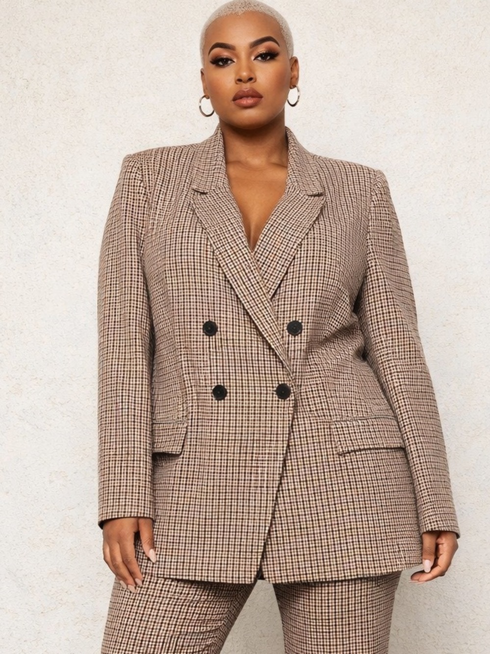 Banana Republic Double-Breasted Plaid Blazer NWT - Picture 2 of 13